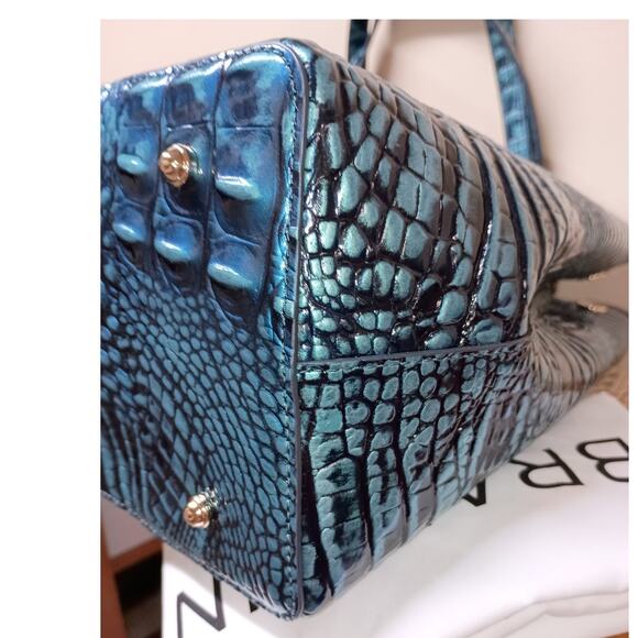 HTF NWT Brahmin Original "VERDIGRIS" Melbourne medium Julian - Picture 5 of 10